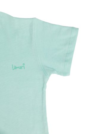 Unisex Gök Mavisi Basic Çocuk Tişört (Pamuk & Keten Karışımı)